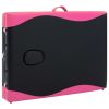 3-Zone Foldable Massage Table Aluminum Black and Pink