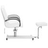 Massage Chair with Footrest White 50"x23.6"x38.6" Faux Leather