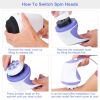 Electric Handheld Body Massager Full Body Vibrating Massager w/ 4 Interchangeable Massager Head