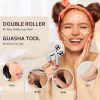 Gua Sha Massage Tool: Reduce the Look of Aging Skin & Puffiness with Stainless Steel Roller Ball Scraper!